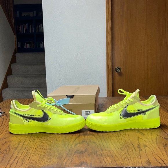 Nike Off White Air Force 1 “Volt” - Picture 6 of 9